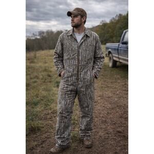 Vintage Walls Camo Workwear Jumpsuit Coveralls Mens L Treebark 90s